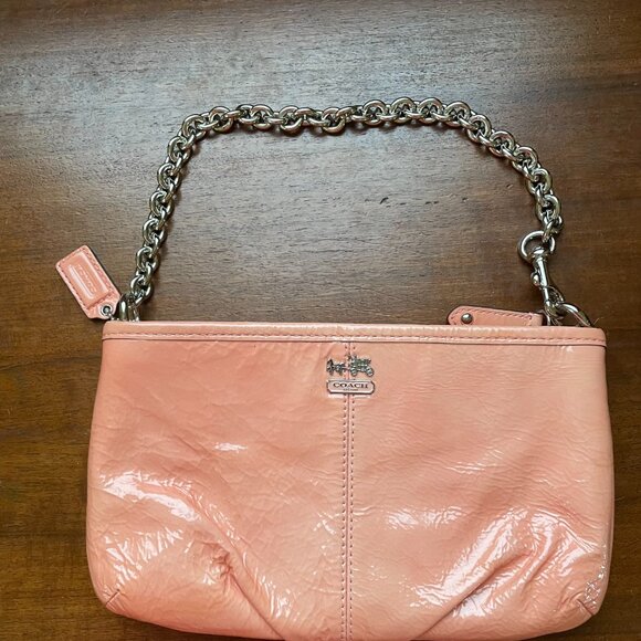 Pink  Coach Wristlet with Chain - Picture 2 of 8